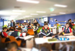 Delany Connective at Delany College, Granville. The students are more able to see the other kids in class and gauge how they are responding to questions and the stimuli around them, so they can feel a bit more comfortable and confident about responding themselves - Adrian Hunt (Year 7 teacher)