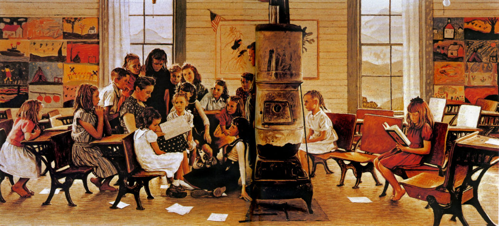 Norman-Rockwell-Visits-A-COUNTRY-SCHOOL-1